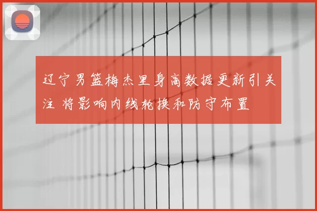 辽宁男篮梅杰里身高数据更新引关注 将影响内线轮换和防守布置