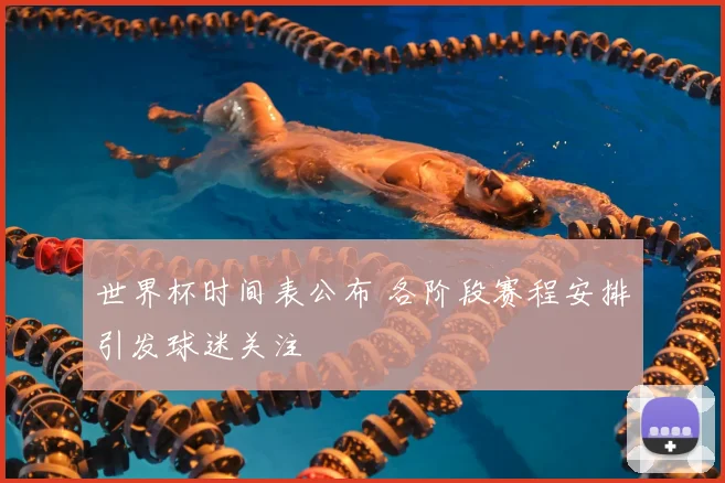 世界杯时间表公布 各阶段赛程安排引发球迷关注