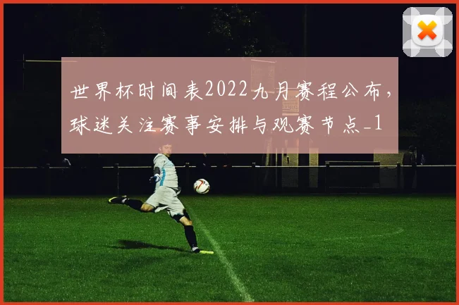 世界杯时间表2022九月赛程公布,球迷关注赛事安排与观赛节点_1